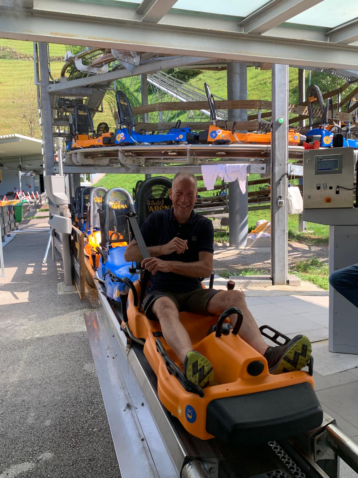 Eric auf der Sommerrodelbahn in Zell